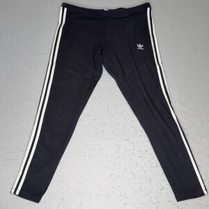 Adidas Women's Lightweight Sweatpants Black 3-Stripes Size XL